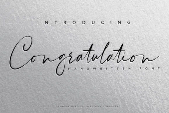 Congratulation Font: Elegant Script for Campaigns