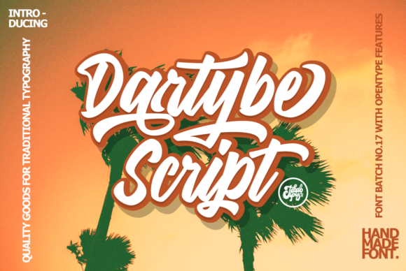 Dartybe: Bold Retro Script for Web Headers