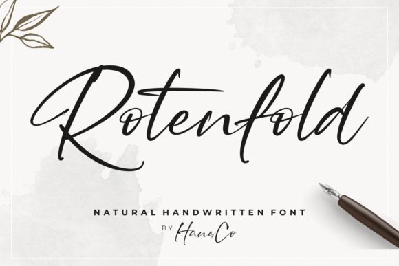 Rotenfold: A Premium Script Typeface for Web Design