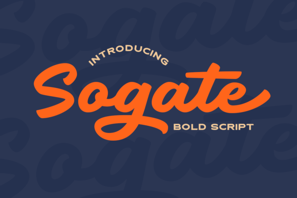 Sogate Font: Bold Script for Headlines