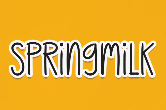Springmilk Typeface for Campaign Design